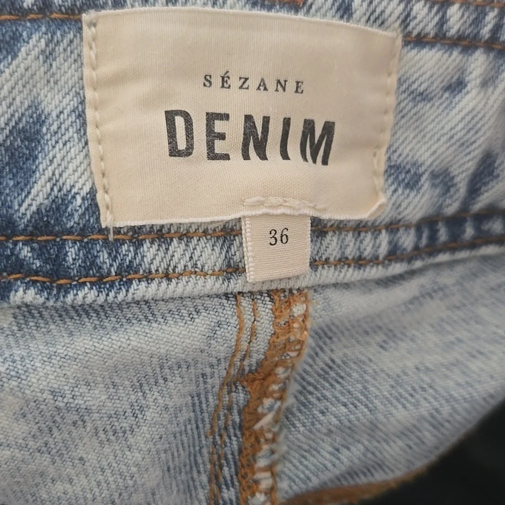 Sézane Le Crop Blue Edge Jeans | French Girl Style I VGUC, size 36 4US - Picture 13 of 13